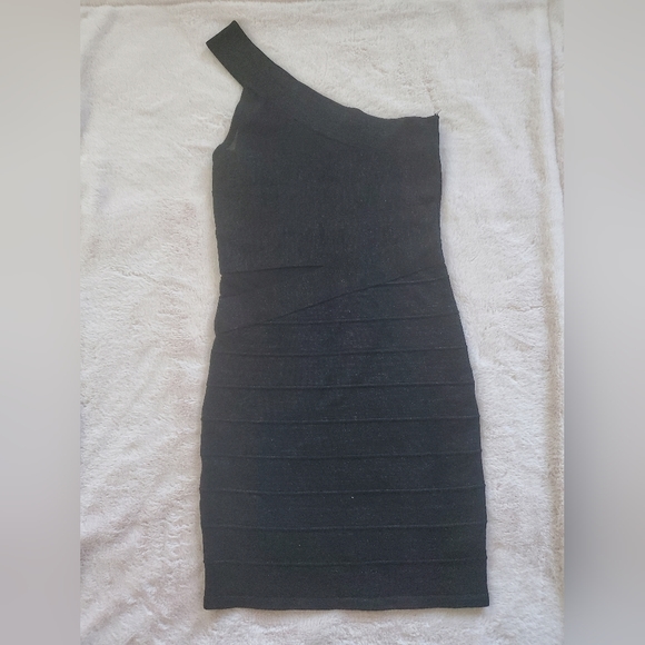 Fora  Black One Shoulder Short Dress Size  Small - Picture 2 of 10